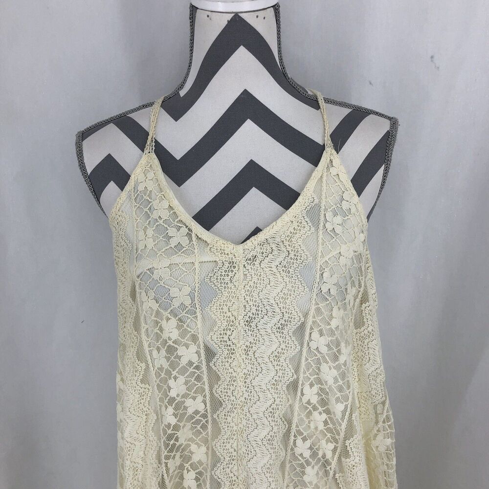 Maurices Ivory Lace Lined Sleeveless Bridal Wedding Bride Dress Medium